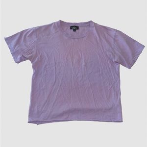 topshop lavender solid color t-shirt mid length lilac pastel violet light purple